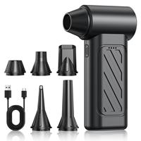 Ventilateur à turbine portatif, moteur sans balais, taille compacte et mini, rechargeable par USB, vent puissant, D02