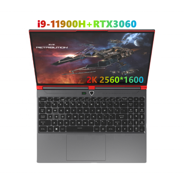 16 Inch Intel Core I9 11th Gen RTX3060 6G Gaming Laptops 2K 2560*1600 Display 64GB RAM 2TB SSD Thunderbolt 4-Gamer Laptops