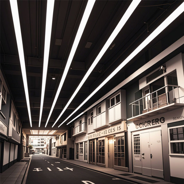 High Efficiency Ceiling Hanging Lamp Aluminum PC Anti-Glare Dimmable 40Watt Workshop Led Linear Pendant Light