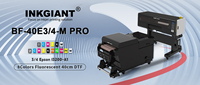 Imprimante à jet d'encre automatique DTF INKGIANT 40 cm pour t-shirts, 3 têtes, encre pigmentée, agitateur de poudre pour 9 couleurs, solution fluorescente