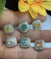 Boucles d'oreilles en argent 925 double couche, forme oreiller, multicolores, pour femmes, disponibles en gros, OEM/ODM/personnalisation