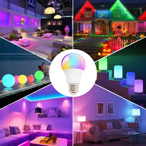 RGB ánh sáng ban ngày chức năng đèn 16 màu sắc A60 E27 230V 9W thông minh cho kho dẫn bóng đèn - Product Image 2