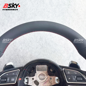 Volante de Cuero de Ante Personalizado, Apto para <span class=keywords><strong>Audi</strong></span> S1 <span class=keywords><strong>S3</strong></span> S4 S5 S6 S7 S8 <span class=keywords><strong>A1</strong></span> A3 A4 A5 A6 A7 B9 B8.5 B8 R8 TT TTRS TTS Q3 Q5 - Product Image 2