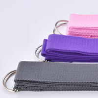 Perlengkapan Kebugaran Tali Yoga Katun Poliester Tali Peregangan Sabuk Yoga Lebar 38mm Sabuk Tali Yoga