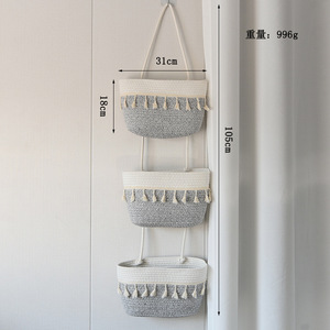 Factory Hot Sale <b>Storage</b> <b>Baskets</b> Woven Cotton Rope <b>Basket</b> Organizing Home Decoration - Product Image 4
