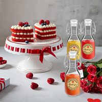 Bouteilles en verre à couvercle basculant 4 oz/100 ml avec bouchons diffuseurs, entonnoirs et autocollants adhésifs pour cadeaux de mariage, de baby shower ou de fêtes à thème