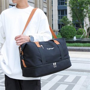 Sac de sport étanche grande capacité avec fermeture éclair pour gym, voyage, sport, compartiment humide/sec, conception de logo personnalisé - Product Image 3