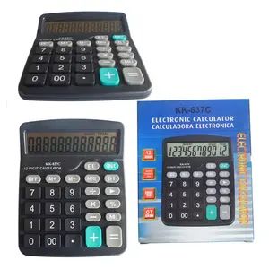 Hot Sale Office Supply Student's Mini Desktop Dual Power Solar 12 Digits Electronic Calculator