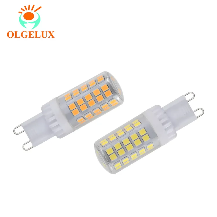 OLGELUX China No Flicker Dimmable 5W AC 120V Bi Pin Ceramic PC SMD G9 LED Lamp Bulb For Chandelier Lighting