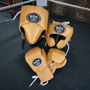 Conjunto de entrenamiento de cuero premium con acolchado resistente, protección contra impactos y entrenamiento seguro, protector ajustable para cabeza y entrepierna - Product Image 6