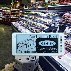 Sensor de temperatura Epaper ESL RFID, etiquetas de precio digitales ESL para supermercado, etiqueta electrónica de estantería para tienda, etiqueta ESL para alimentos frescos y congelados. - Product Image 1