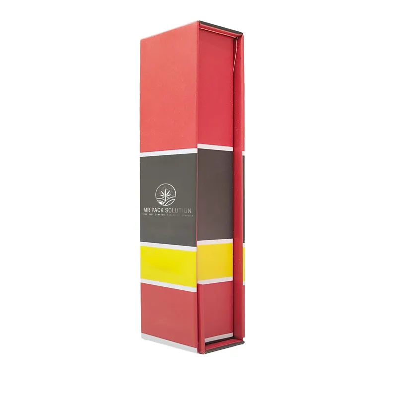 2024 dernière conception pré personnalisé anti-odeur rouleau aimant Flip Cover Pack conteneurs emballage boîte de papier