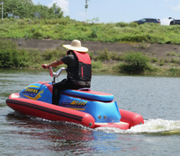Bateau électrique gonflable en PVC pour loisirs aquatiques, avec moteur électrique, aire de jeux flottante, bateau gonflable de location pour jeux aquatiques