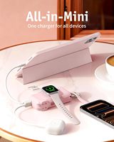 Banque d'alimentation portable RORRY Flow 10000mAh 40W à charge rapide avec câbles USB-C et USB-A intégrés, prise murale pliable pour iPhone