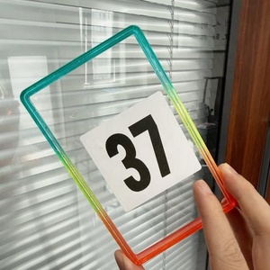Plaque de protection arrière en TPU à paillettes dégradées 35pt pour cartes gradées, avec plaque en acrylique transparente pour PSA Slab - Product Image 2