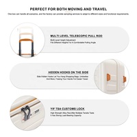 Ensemble de bagages à roulettes 3 pièces légers à ouverture frontale en polycarbonate rigide extensible avec 4 roues, serrure TSA hybride, port USB et porte-gobelet
