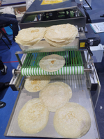 Machine à fabriquer des pains roti, chapati, pita, lavash et tortillas, ligne complète