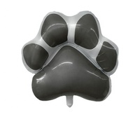 Nouveaux ballons gonflables à hélium, grands, mignons animaux, chiens, patte d'os, ballons en aluminium, rose, gris, noir, patte de chien, ballon en aluminium