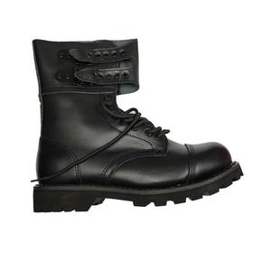 Bottes Tactiques Type <span class=keywords><strong>Ranger</strong></span> en Cuir Véritable Noir avec Semelle Extérieure en Caoutchouc, Idéales pour la Randonnée et l'Entraînement <span class=keywords><strong>de</strong></span> <span class=keywords><strong>Chasse</strong></span> - Product Image 1