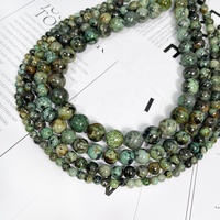 Perles lisses pour la fabrication de bijoux, artisanat fait main, pierres précieuses naturelles en turquoise africaine, perles en vrac 6mm 8mm 10mm