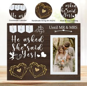 Cặp vợ chồng tối giản đính hôn Quà Tặng Khung ảnh bằng gỗ khung ảnh đám cưới trang trí khung ảnh đám cưới - Product Image 3