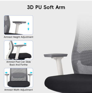 Silla Ejecutiva Ergonómica Giratoria <span class=keywords><strong>de</strong></span> Malla para Oficina, Silla Vibratoria para Computadora, Venta al Por Mayor - Product Image 3