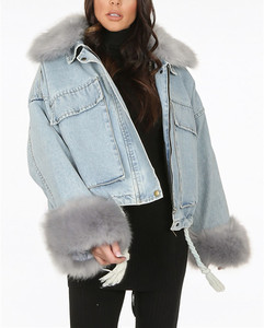 <span class=keywords><strong>Giacca</strong></span> di jeans in pelliccia di dimensioni per <span class=keywords><strong>giacca</strong></span> <span class=keywords><strong>da</strong></span> <span class=keywords><strong>moto</strong></span> Standard invernale <span class=keywords><strong>giacca</strong></span> di jeans <span class=keywords><strong>da</strong></span> donna di lusso in pelliccia <span class=keywords><strong>da</strong></span> donna - Product Image 1