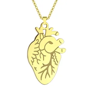 Anatomische Menselijke Hart Charme Ketting Roestvrij Staal Sieraden Geneeskunde Student Cadeau Idee Arts En Verpleegster Sieraden