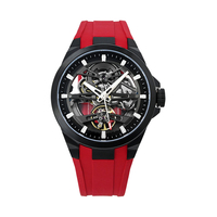 Montre automatique mécanique pour homme avec cadran squelette lumineux, boîtier en acier inoxydable, sport, étanche 5 ATM, MOQ 1 pièce