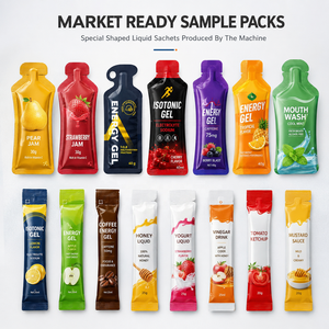 <strong>Automatic</strong> for Energy Gel Ice Freeze Pop Honey Tomato Sauce Pear Puree Packet Sachet Filling Sealing Packing Machines Machine - Product Image 2