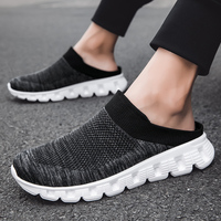 Logo personnalisé unisexe haut baskets de jogging sans lacet tissu respirant confortable usine nuage chaussures de course pour femmes hommes