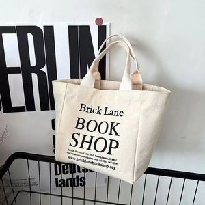 Custom logo Big <strong>Small</strong> Beige <strong>Black</strong> Girl Shopping Gift Cotton Canvas Shopping Tote <strong>Bag</strong> with Reinforced Handle - Product Image 5
