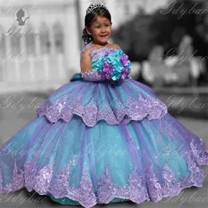 Платье из пышного тюля с аппликацией - Product Image 1