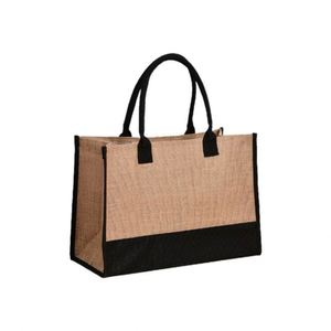Jute Burlap Shopping Beach Tote <b>Present</b> Bag Personalized Photo Text Logo Bags for Wedding Christmas Birthday Gift - Product Image 3