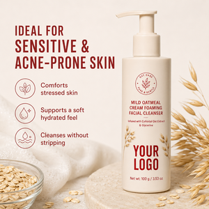Limpiador Facial Espumoso de Avena OEM para Control de Grasa, Suaviza la Piel Tensa, Elimina Puntos Negros, Hidrata, No Irrita - Product Image 6