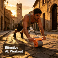 Rouleau Abdominal Automatique Premium à Rebond pour Fitness à Domicile – Équipement d'Entraînement pour Hommes et Femmes Adultes, Amincissement de la Taille et Perte de Graisse