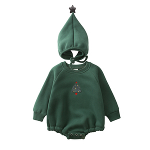 Tutina in pile caldo di cotone per neonati, a maniche lunghe, lavorata a maglia, ricamata, per autunno inverno, per neonati e neonate - Product Image 4