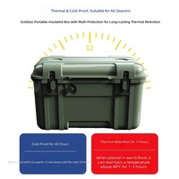 Glacière isotherme portable 25L pour voiture, camping, extérieur, transport alimentaire, congélateur