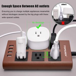 El poder inteligente de con cargador USB supresor de picos de tensión - Product Image 3