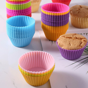 Xuanjun Food-Grade Round and <b>Square</b> Silicone Muffin Cupcake Molds Easy-Release Oven Safe Bulk Pack Egg Cup Baking Utensils - Product Image 3