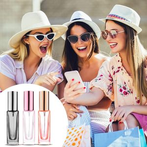 Organic Design <b>Pink</b> Glass Plastic Skincare <b>Bottles</b> 40ml 120ml 150ml Square Shape Cosmetic Packaging with Screw Cap for Lotion - Product Image 5