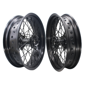 Moto utilisée pour EXC SXF <span class=keywords><strong>250</strong></span> 350 450 <span class=keywords><strong>Supermotard</strong></span> 17 "36 rayons alliage anodisation ensembles de roues Supermoto - Product Image 6