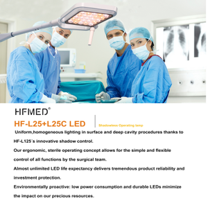 Nouvelle Arrivée Fournisseur Fabricant Lampe Chirurgicale Mobile à LED Sans Ombre à Fixation au Plafond Éclairage Chirurgical Médical HF-L25+L25CLED - Product Image 4