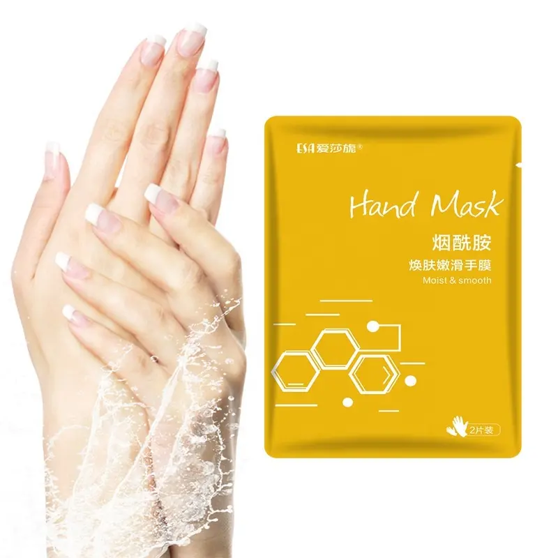 Baby ihre hand Private label Hände Feuchtigkeitsspendende Bleaching Kollagen Handschuhe, Hand Haut Reparatur Erneuern Maske