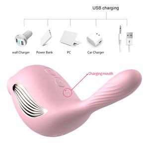 Mise à niveau usb charge femelle selflove étiquette privée mamelon clitoris stimuler oiseau forme belle vibrateur avec ventouse jouets sexuels oraux - Product Image 6