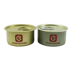 Boîtes <span class=keywords><strong>de</strong></span> conserve vides pour sardines, emballage en fer blanc, 2 pièces, avec anneau <span class=keywords><strong>de</strong></span> fermeture, forme ronde, sérigraphiées, pour thon, sardines et usage alimentaire - Product Image 3