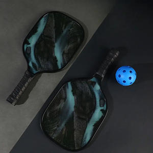 Raquette de pickleball portable légère et imperméable en fibre de carbone sans bord, approuvée par l'USAPA, avec noyau en nid d'abeille |   Style sportif <span class=keywords><strong>simple</strong></span> - Product Image 1