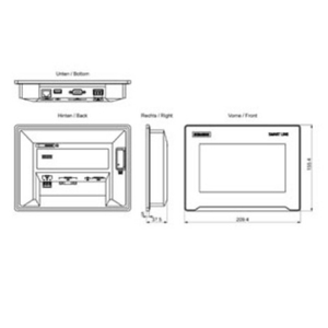 6AV6648-0EC11-3AX0SIMATIC HMI Smart 700 IE V5, Fifth-generation Panel, 7" Widescreen TFT Display, RS-422/485/232serial Interface - Product Image 2