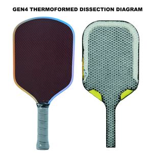 Raqueta de Pickleball ChengYan Hecha a Medida, de Kevlar y Carbono, Modelo TFP Gen 4 Propulsion Core Sword and Shield, 16 mm - Product Image 2