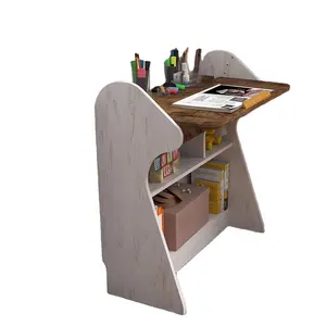 Книжная полка с регулируемым столом, деревянная книжная подставка для библиотеки, книжный шкаф для детских книг, стеллаж для журналов